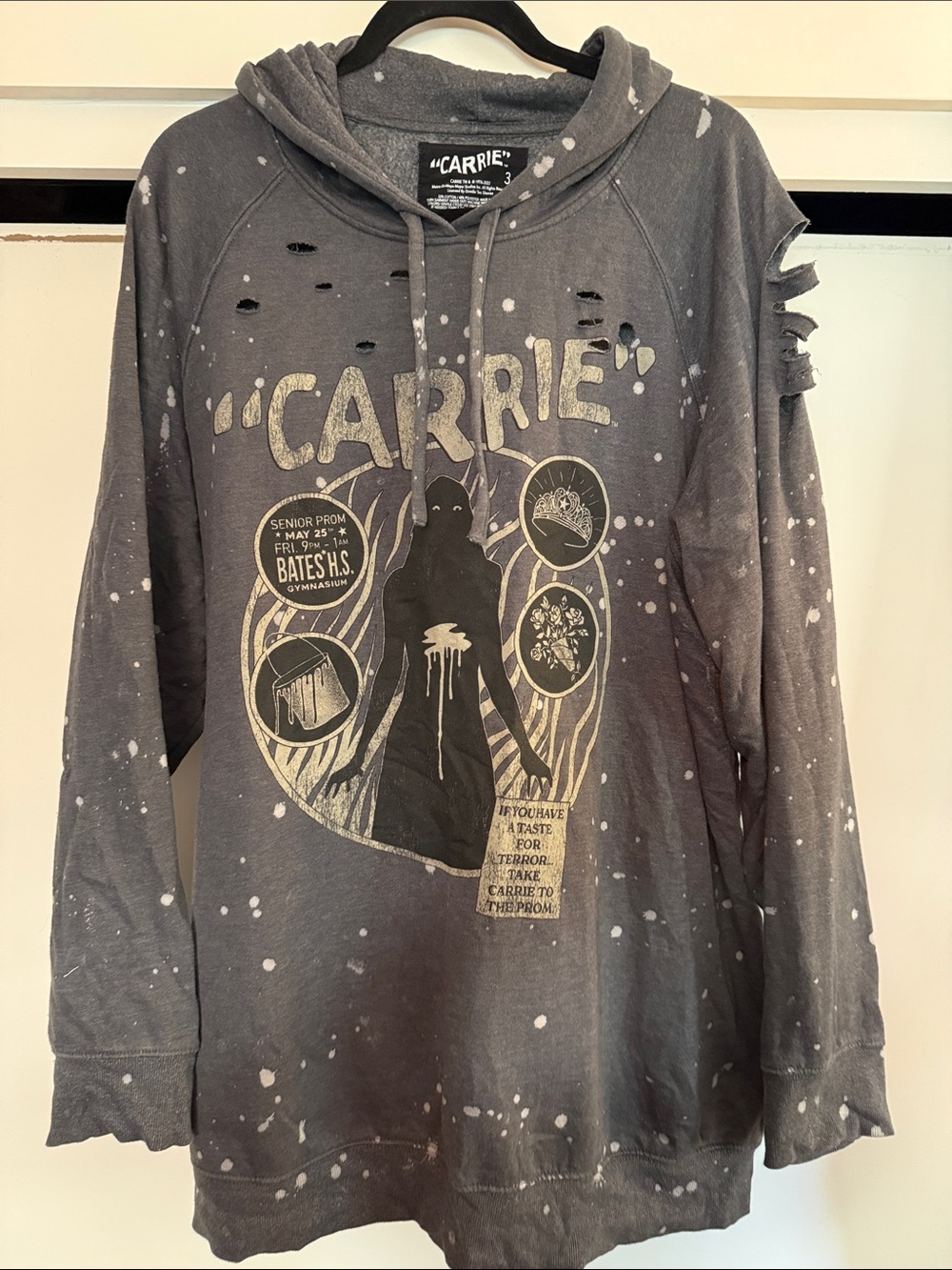 Carrie Graphic Distressed Hoodie
